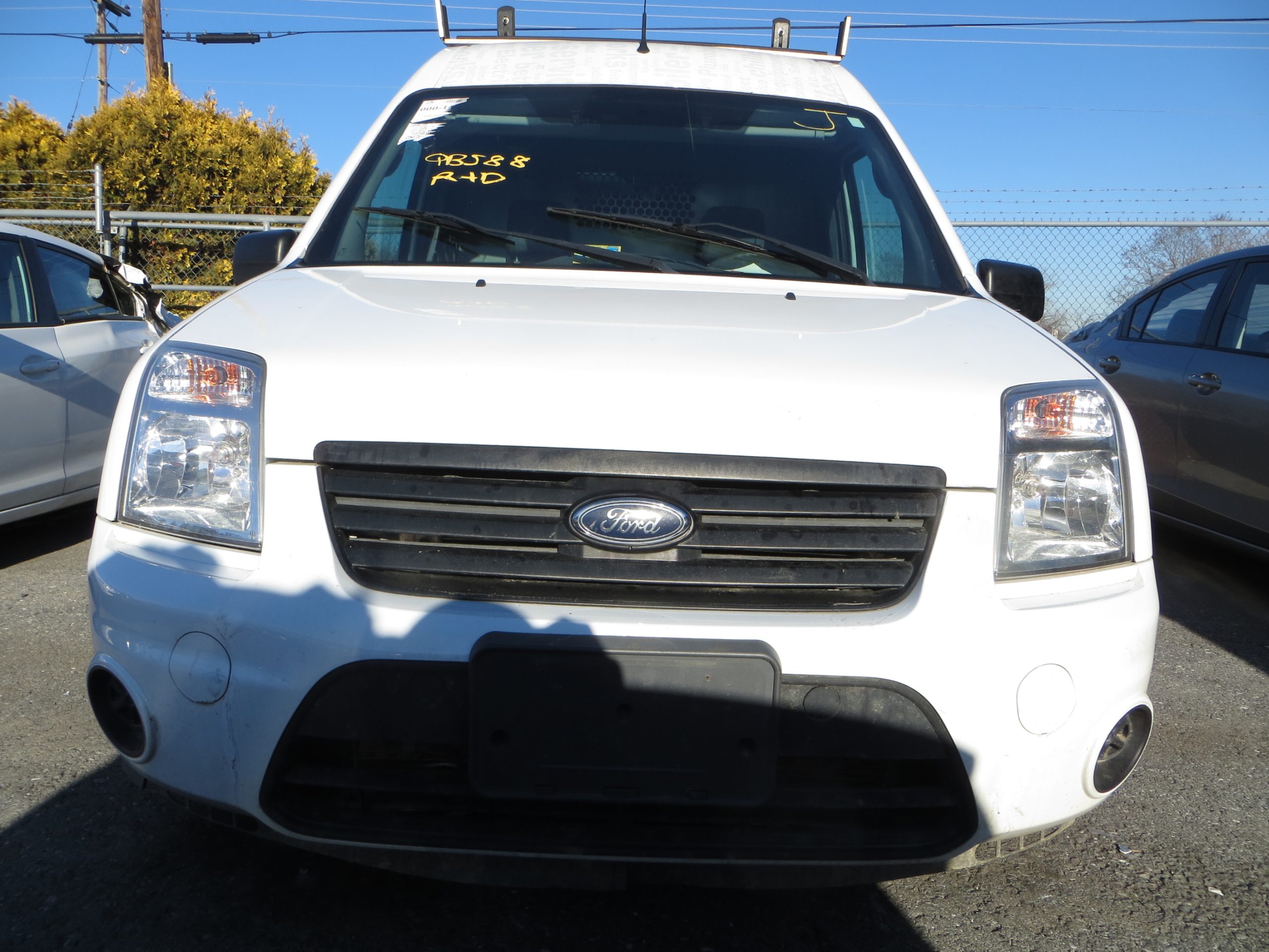 Outside Mount 2MM Vent Visors For Ford Transit Connect 2010-2013 – Dark Smoke 2-Piece Set, Glossy Acrylic, Adhesive Tape